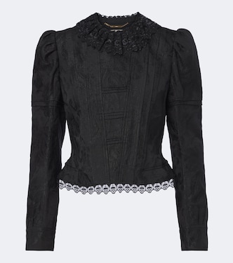 Wool and silk-blend jacquard lace jacket | Chloé