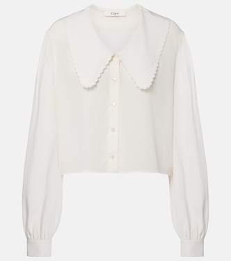 Scalloped silk shirt | Chloé
