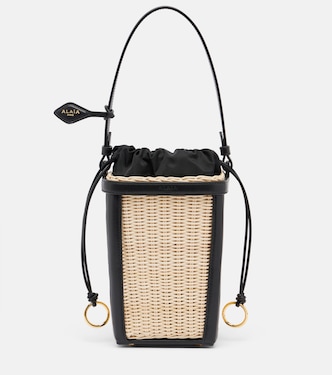 Small wicker and leather bucket bag | Alaïa