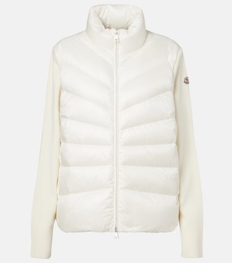 Tricot down-paneled virgin wool cardigan | Moncler
