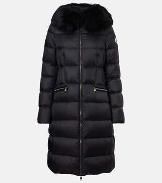 Boedic shearling-trimmed down coat | Moncler