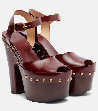 Meret leather platform sandals | Chloé