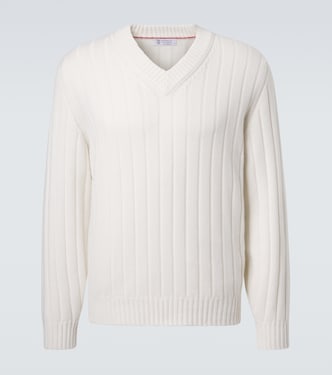 Ribbed-knit cashmere sweater | Brunello Cucinelli