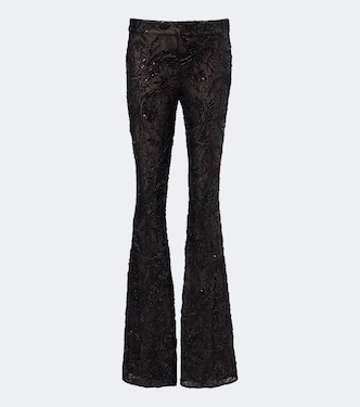 Verzierte High-Rise Schlaghose Meihua | The New Arrivals Ilkyaz Ozel