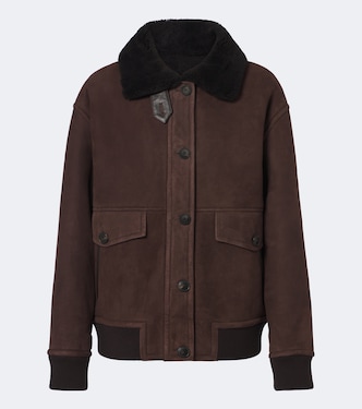 Jacke aus Veloursleder mit Shearling | Yves Salomon