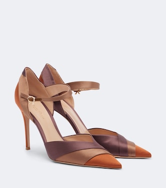Sofia D'Orsay satin pumps | Gianvito Rossi