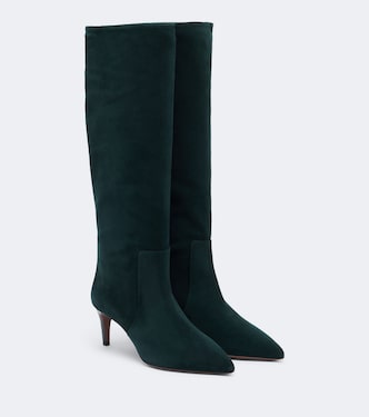 Stiletto suede knee-high boots | Paris Texas
