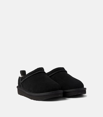 Micro shearling-trimmed suede boots | UGG Kids