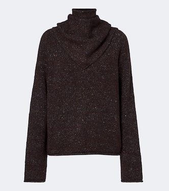 Kana scarf-detail wool-blend sweater | Velvet