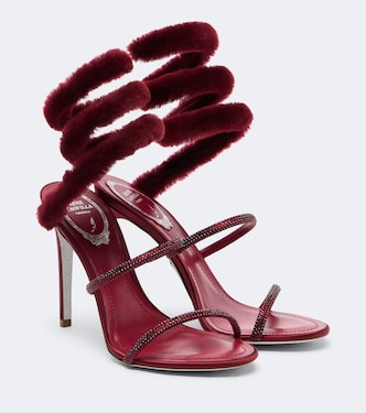 Sandalias Cleo adornadas con borrego | Rene Caovilla