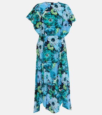 Robe longue en soie à fleurs | Stella McCartney