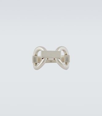 Chain-link sterling silver ring | Jil Sander