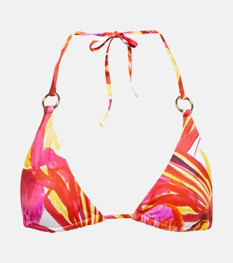 Mini Ring printed bikini top | Louisa Ballou