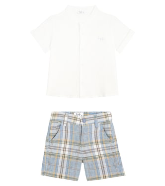 Baby linen shirt and shorts set | Il Gufo