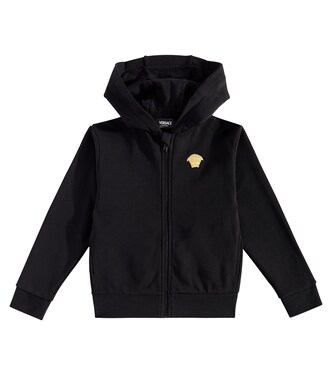 Medusa cotton jersey zip-up sweatshirt | Versace Kids