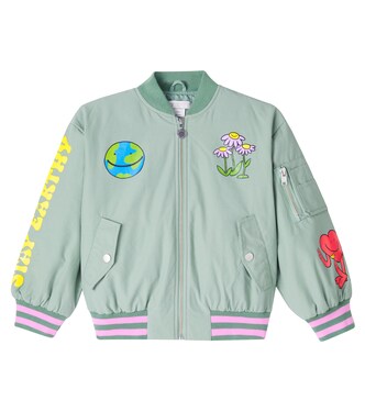 Printed cotton-blend bomber jacket | Stella McCartney Kids