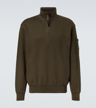 Lens cotton half-zip sweatshirt | C.P. Company