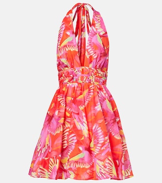 فستان قصير من القطن بطبعات | Farm Rio