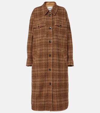 Gislene checked virgin wool coat | Marant Etoile