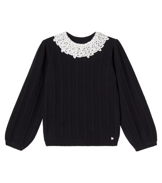 Lace-trimmed sweater | Tartine et Chocolat