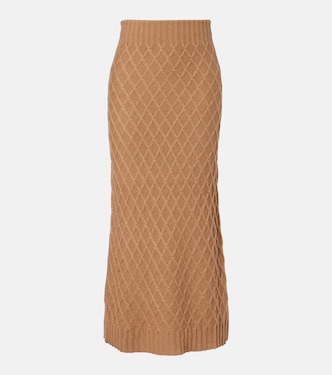 Po knitted camel hair maxi skirt | Max Mara