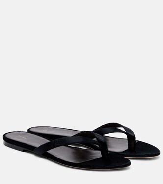 Sacha velvet thong sandals | The Row