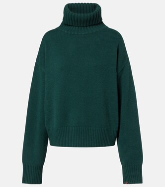 Crop Xtra cashmere turtleneck sweater | Extreme Cashmere