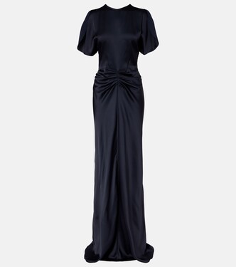 Gathered satin gown | Victoria Beckham