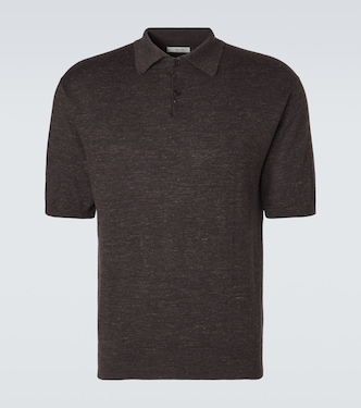 Borges cashmere, silk, and linen polo shirt | The Row