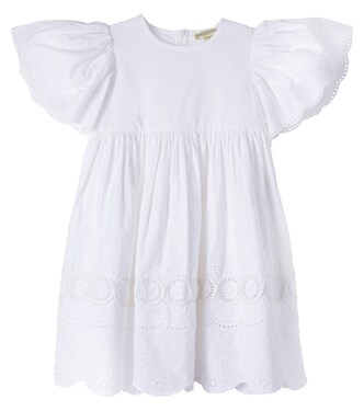 Embroidered ruffled cotton poplin dress | Stella McCartney Kids