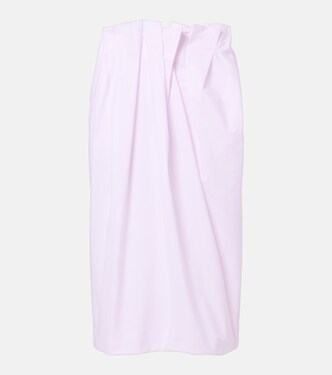 Pleated cotton pencil skirt | Simone Rocha