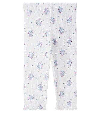 Baby floral cotton-blend leggings | Louise Misha