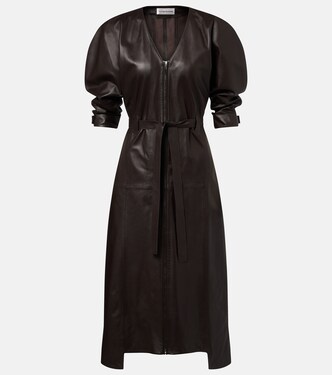 Leather midi dress | Victoria Beckham