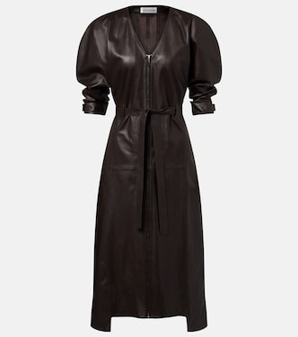 Midikleid aus Leder | Victoria Beckham