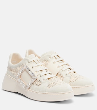 Viv Skate suede-trimmed platform sneakers | Roger Vivier