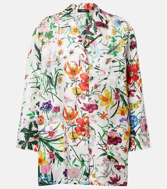 Floral silk twill shirt | Gucci