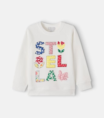 Sweat-shirt patchwork en coton à logo | Stella McCartney Kids