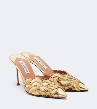 Ce Soir embellished leather mules | Aquazzura
