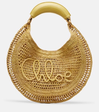 Summer Banana raffia shoulder bag | Chloé