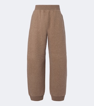Wool and cashmere-blend barrel-leg pants | Max Mara