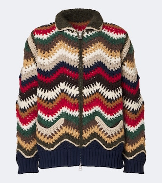 Blouson en crochet à motif chevron | Sacai