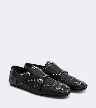 铆钉皮革孟克鞋 | Fendi