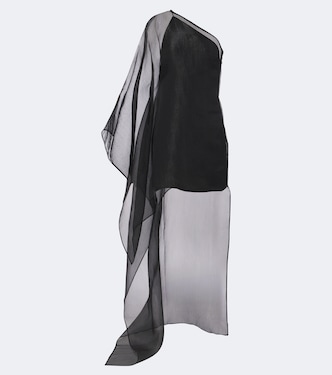 Boston one-shoulder organza minidress | Taller Marmo
