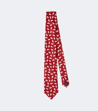 Corbata de sarga de seda con paisley | Charvet