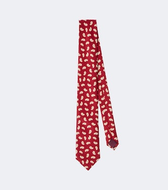 Paisley silk twill tie | Charvet