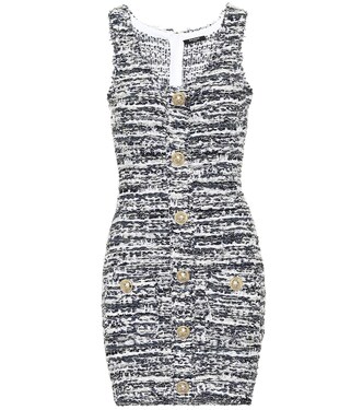 Robe en tweed de coton mélangé | Balmain