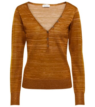 Metallic wool-blend top | Dries Van Noten