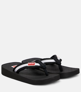 Logo striped thong sandals | Kenzo