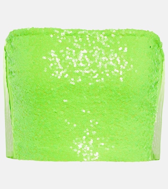 Cropped-Top mit Pailletten | Norma Kamali