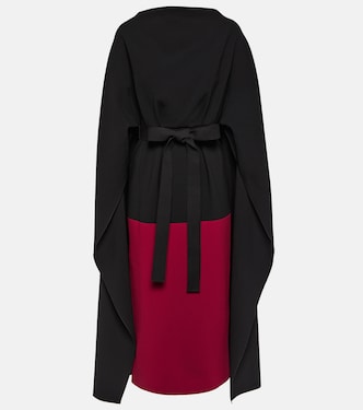 Cape-detail crêpe  midi dress | Roksanda